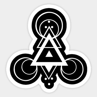 sacred geometry, circles and triangles Sticker